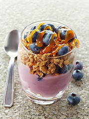 Image showing dessert with blueberries