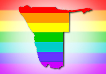 Image showing Namibia - Rainbow flag pattern