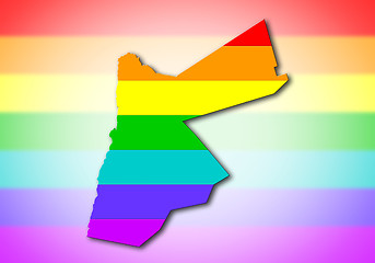 Image showing Jordan - Rainbow flag pattern