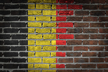 Image showing Dark brick wall - Belgium