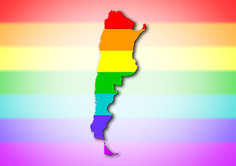 Image showing Rainbow flag pattern - Argentina