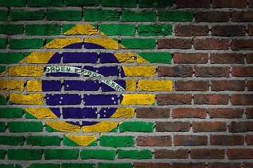 Image showing Dark brick wall - Brazil