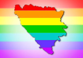 Image showing Rainbow flag pattern - Bosnia and Herzegovina