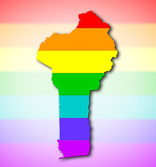 Image showing Benin - Rainbow flag pattern