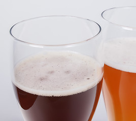 Image showing Two glasses of German beer