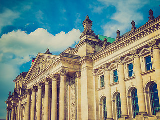 Image showing Retro look Reichstag Berlin