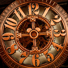 Image showing Close up on vintage clock