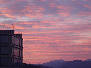 Image showing sunset in ljubljana