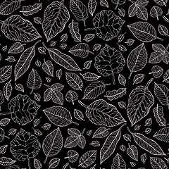 Image showing Leaves. Seamless vector background.