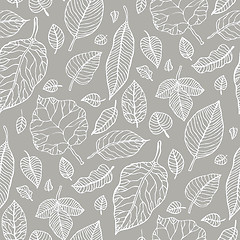 Image showing Leaves. Seamless vector background.