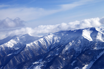 Image showing Mountainside in snow