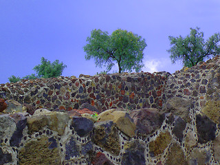 Image showing teotihuacan wall