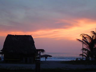 Image showing porto escondido sunset