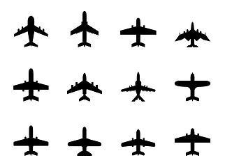 Image showing vector icons of airplanes