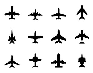 Image showing vector icons of airplanes