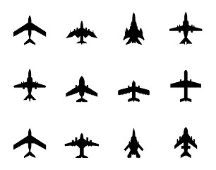 Image showing vector icons of airplanes