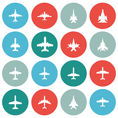 Image showing vector icons of airplanes