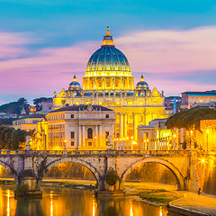 Image showing View at St. Peter's cathedral in Rome, Italy