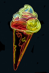 Image showing Neon ice-cream