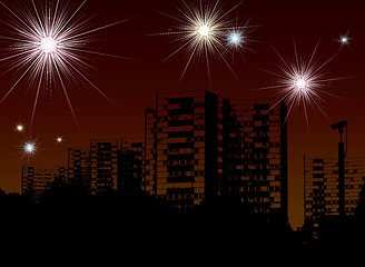 Image showing new year fireworks