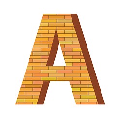 Image showing brick letter A