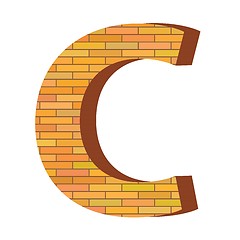 Image showing brick letter C