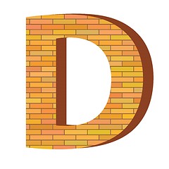 Image showing brick letter D