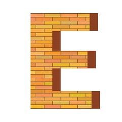 Image showing brick letter E