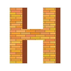 Image showing brick letter H