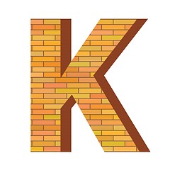 Image showing brick letter K