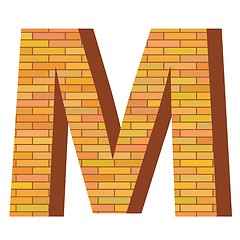 Image showing brick letter M