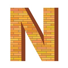 Image showing brick letter N