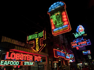 Image showing Neon seafood