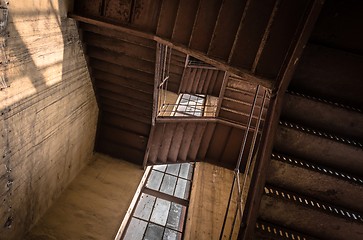 Image showing Industrial staircase going up