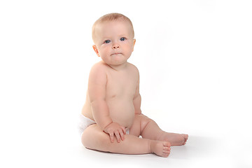 Image showing Happy Adorable Baby on a White Background