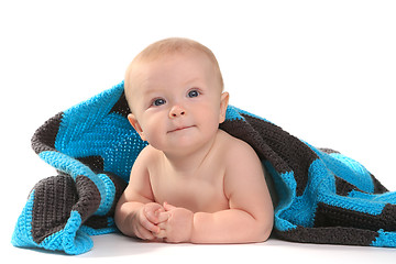 Image showing Happy Adorable Baby on a White Background