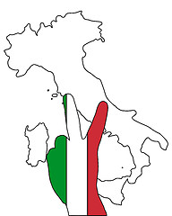 Image showing Italy hand signal
