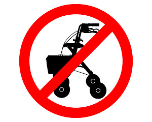 Image showing Walking frame prohibited