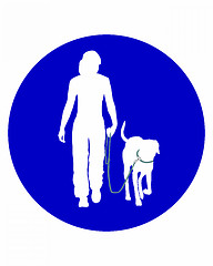 Image showing Traffic sign for people with dogs