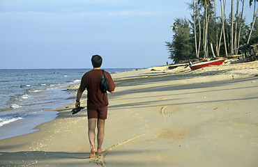 Image showing Man at beach in Malaysia