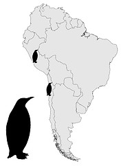 Image showing Humboldt penguin range