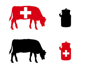 Image showing Swiss milk cow