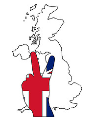 Image showing British hand signal