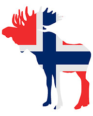 Image showing Mosse in flag of norway