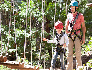 Image showing kid in adventure park