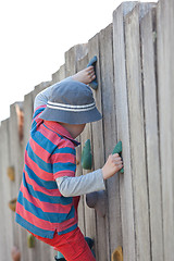 Image showing kid climbing