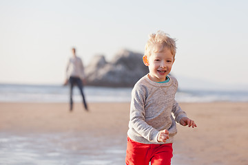 Image showing family at californian beach