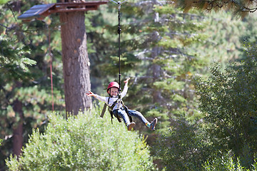 Image showing kid in adventure park