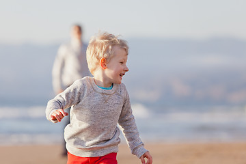 Image showing family at californian beach