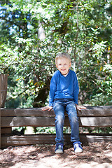 Image showing kid in forest